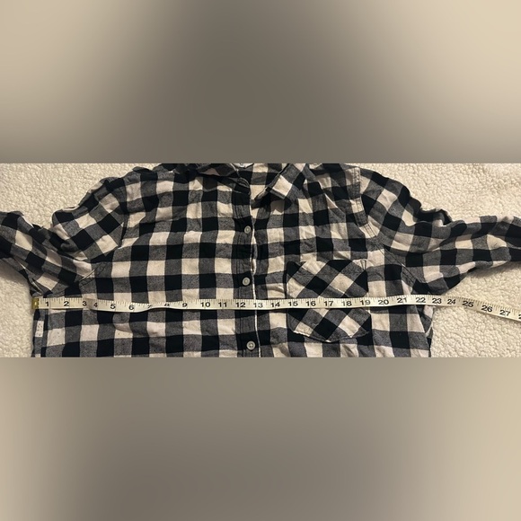 Old Navy Women’s Tunic Button Down Long Sleeve Plaid Shirt Size XL - Picture 8 of 11